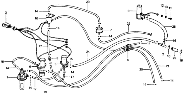 1976 Honda Civic MT Control Valve Diagram