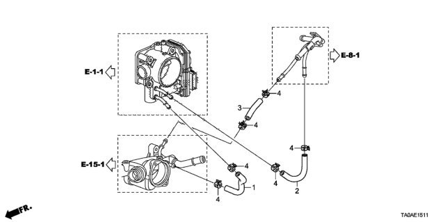 2012 Honda Accord Water Hose (V6) Diagram