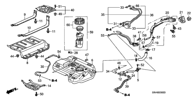 2003 Honda Pilot Bolt-Washer (12X35) Diagram for 17525-S3V-A00