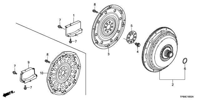 2013 Honda Crosstour 5 Door EXL (4WD) KA 6AT Torque Converter (V6) Diagram