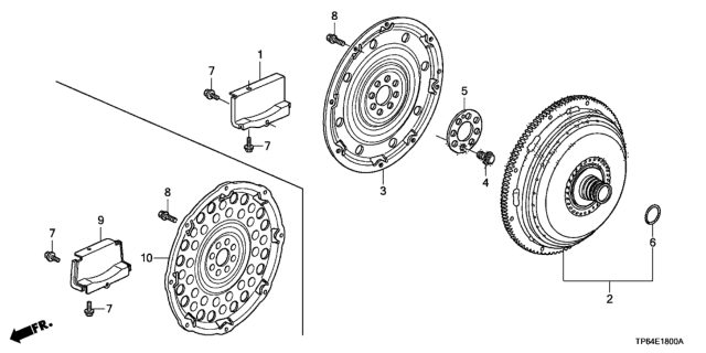 2010 Honda Crosstour Torque Converter (V6) Diagram