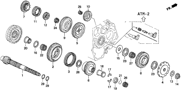 1992 Honda Prelude Gear, Countershaft Fourth Diagram for 23471-P15-920