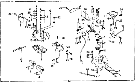 1976 Honda Accord 3 Door STD KA HMT Carburetor Diagram