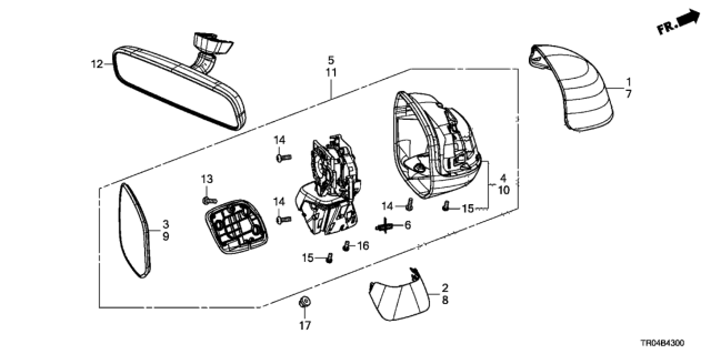 2012 Honda Civic Mirror Diagram