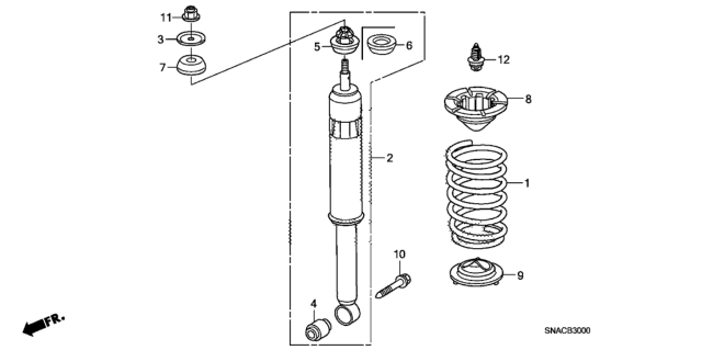 2011 Honda Civic Rear Shock Absorber Diagram