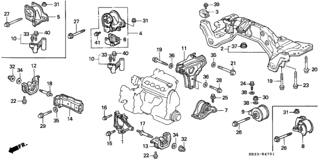 1992 Honda Civic Engine Mount Diagram