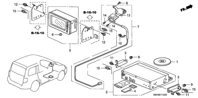 2003 Honda Pilot 5 Door EXL (NAVIGATION) KA 5AT Navigation System Diagram