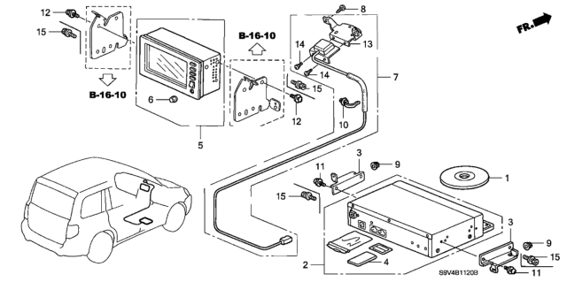 2005 Honda Pilot Screw (5X10) Diagram for 39838-S3V-A11