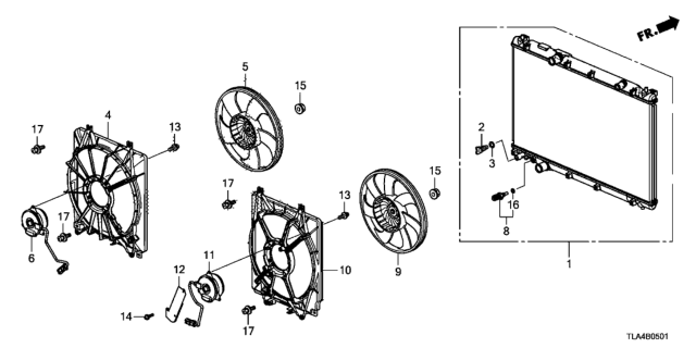 2019 Honda CR-V Fan, Cooling Diagram for 19020-5PH-A01