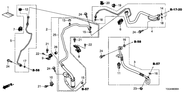 2018 Honda Civic Hose, Discharge Diagram for 80315-TGG-A01