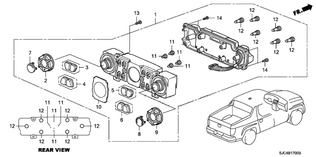 2012 Honda Ridgeline Auto Air Conditioner Control Diagram