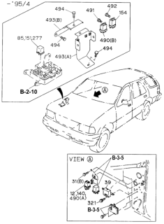 1994 Honda Passport Bracket, Relay Diagram for 8-97074-308-1