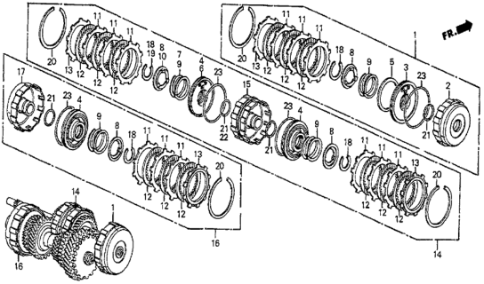 1987 Honda Prelude 2 Door SI KL 4AT AT Clutch Diagram