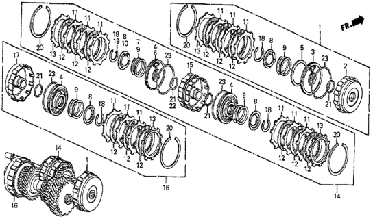 1985 Honda Prelude AT Clutch Diagram