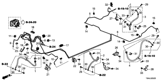 2020 Honda Civic Brake Lines (VSA) Diagram