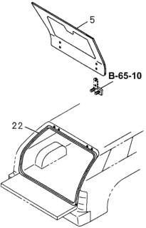 1997 Honda Passport Glass Tail Gate Diagram for 8-97209-478-0