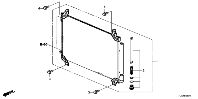 2021 Honda Passport A/C Condenser Diagram