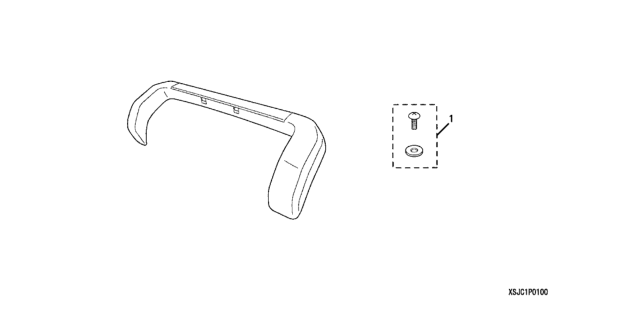 2007 Honda Ridgeline 4 Door RT KA 5AT Brush Guard-Style Front Lower Trim Diagram