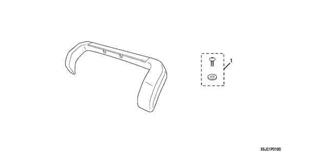 2008 Honda Ridgeline Brush Guard-Style Front Lower Trim Diagram