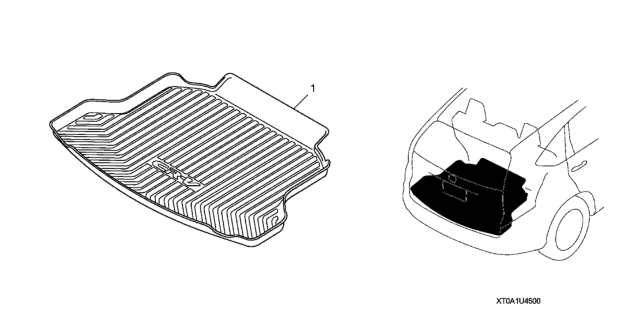 2015 Honda CR-V Cargo Tray Diagram