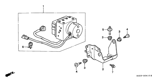 1999 Honda Civic ABS Modulator Diagram