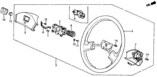 1988 Honda Civic Steering Wheel Diagram