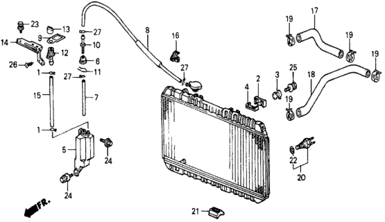 1985 Honda Civic Radiator Hose Diagram