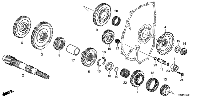 2013 Honda Crosstour AT Countershaft (L4) Diagram