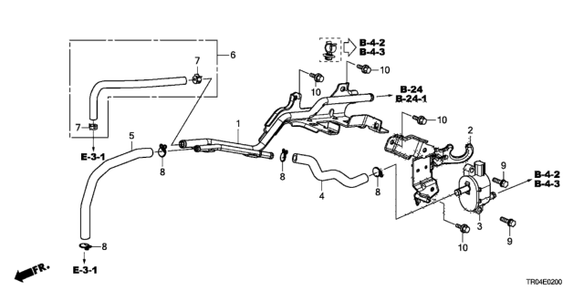 2012 Honda Civic Install Pipe - Tubing (2.4L) Diagram