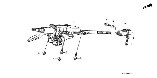 2008 Honda Element Steering Column Diagram