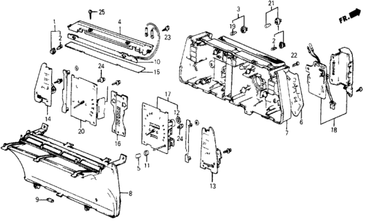 1984 Honda Civic 5 Door DX KA 5MT Speedometer (Denso) Diagram