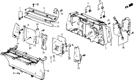 1987 Honda Civic Speedometer (Denso) Diagram