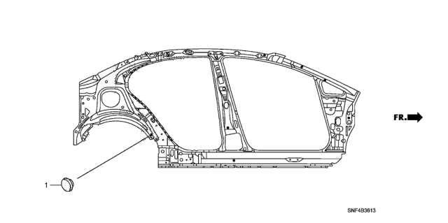 2007 Honda Civic Grommet (Side) Diagram