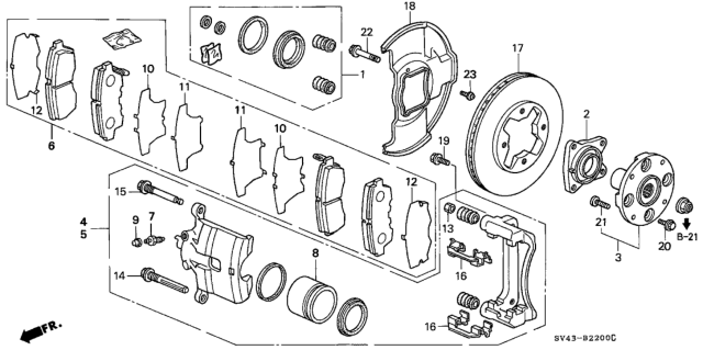 1997 Honda Accord Bush Diagram for 45233-SV1-A01