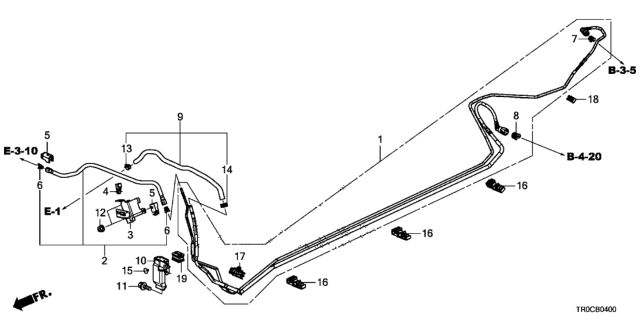 2014 Honda Civic Fuel Pipe (1.8L) Diagram