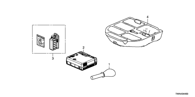 2020 Honda Accord Hybrid Puncture Repair Kit Diagram