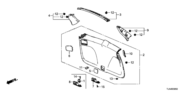 2019 Honda CR-V LINING ASSY., TAILGATE (LOWER)*NH900L* (DEEP BLACK) Diagram for 84431-TNY-J01ZA