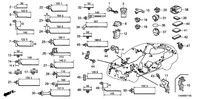 2009 Honda Accord Harness Band - Bracket Diagram