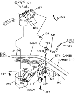 1996 Honda Passport Canister, Fuel Diagram for 8-17096-164-0