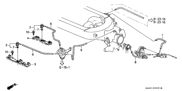 1999 Honda Accord Install Pipe - Tubing (V6) Diagram