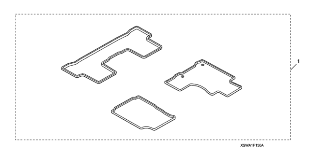 2008 Honda CR-V 5 Door EX (2WD) KA 5AT All Season Mat Diagram