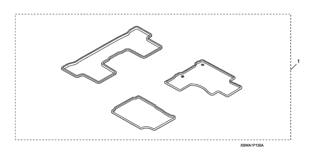 2009 Honda CR-V Floor Mat, All Season Taupe Diagram for 08P13-SWA-121A