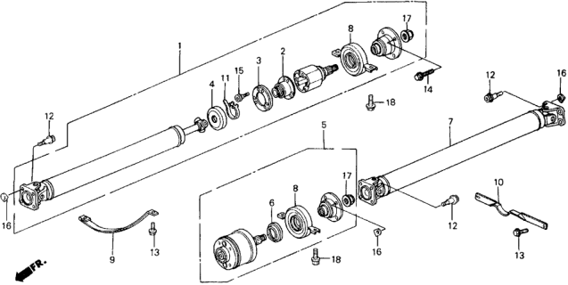 1988 Honda Civic Boot, Propeller Diagram for 40228-SH9-003