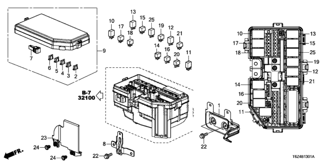 2021 Honda Ridgeline Control Unit (Engine Room) Diagram 2