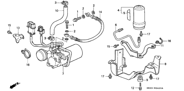 1995 Honda Civic ABS Accumulator Diagram