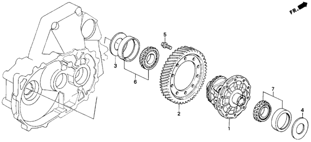 1994 Honda Prelude MT Differential Diagram