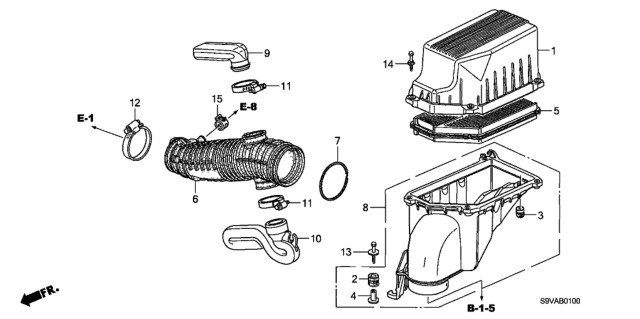 2008 Honda Pilot Air Cleaner Diagram