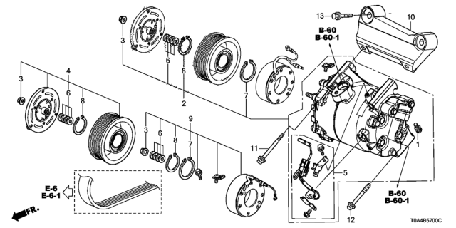 2016 Honda CR-V Set,Field Coil Diagram for 38924-5LA-A01