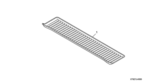 2018 Honda Ridgeline 4 Door RTL (2WD) KA 6AT 2ND Row Cargo Tray Diagram