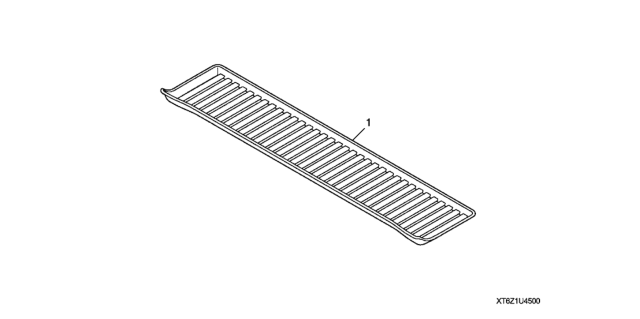 2021 Honda Ridgeline 2ND Row Cargo Tray Diagram